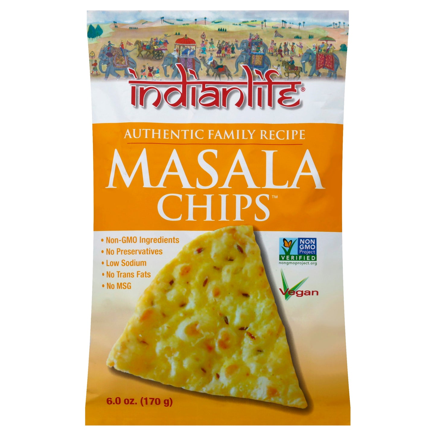 Indianlife Chip Pretzel Masala 6 Oz Pack of 12
