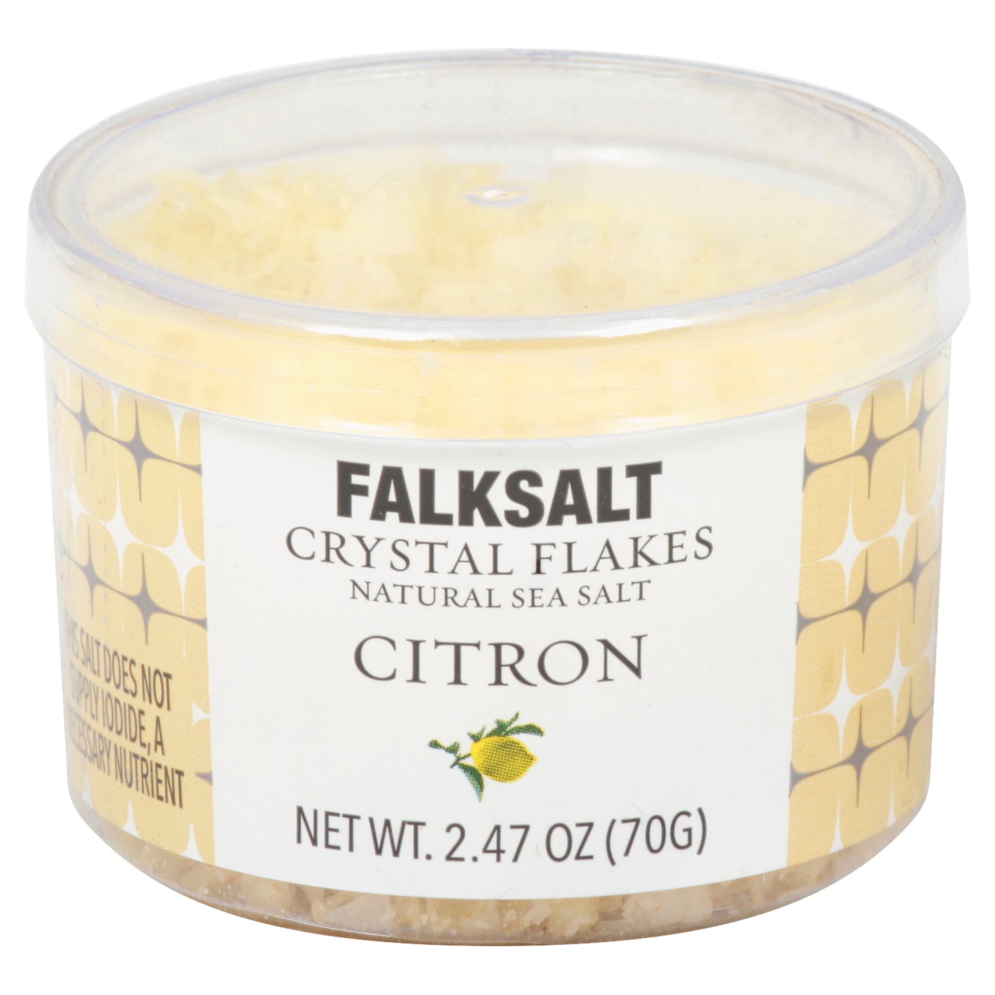 Falksalt Salt Sea Citron Flakes 2.47 Oz (Pack Of 8)