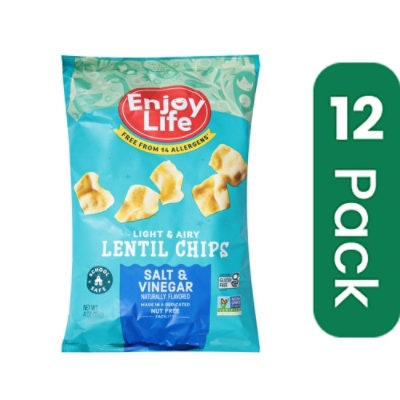 Enjoy Life Chips Lentil Salt & Vinegar 4 Oz (Pack Of 12)