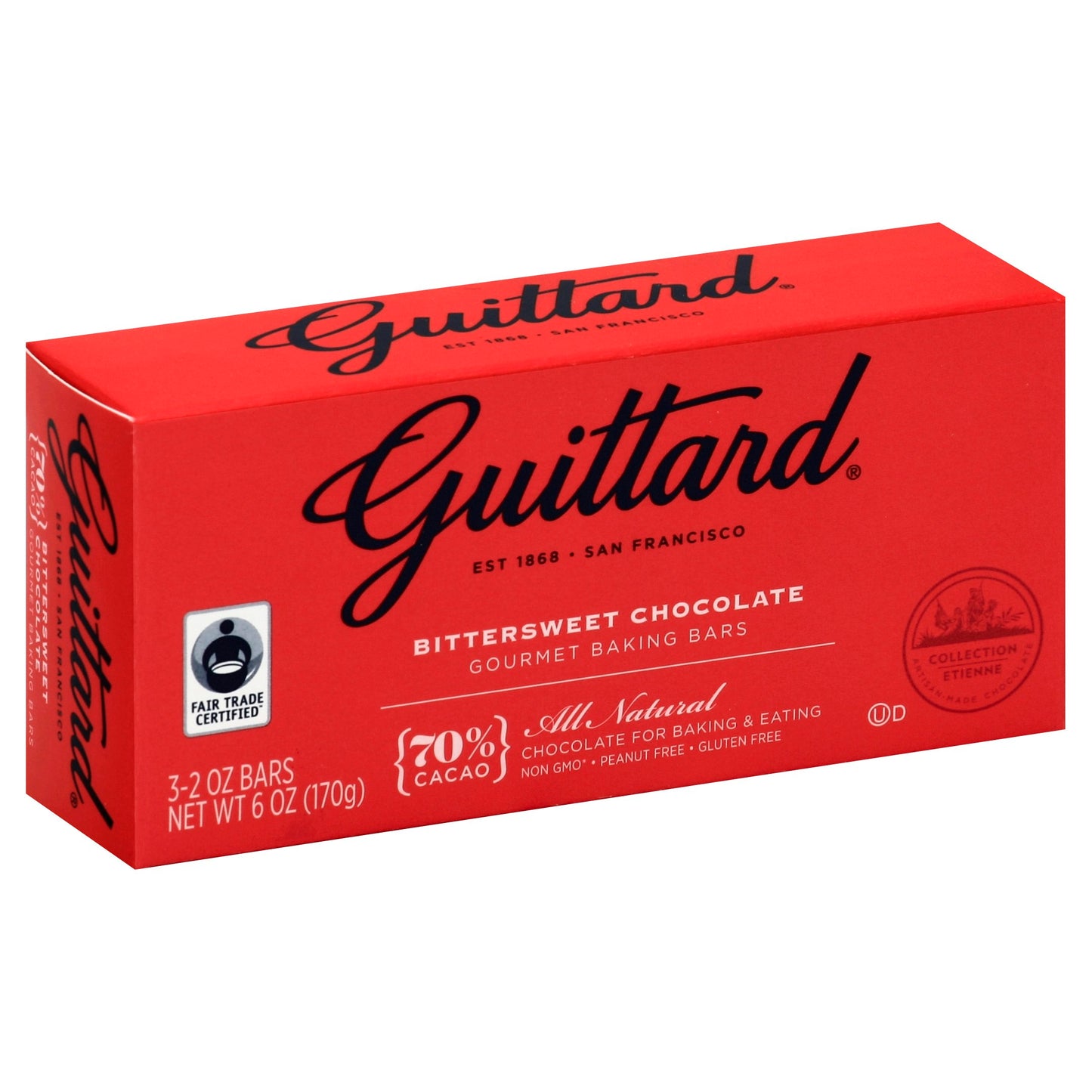 Guittard Chocolate 70% Bittersweet 6 Oz Pack of 12