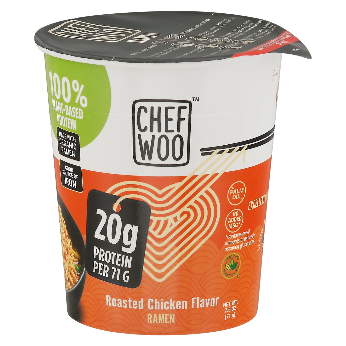 Chef Woo Ramen Roasted Chicken Flavor 2.5 oz (Pack Of 12)