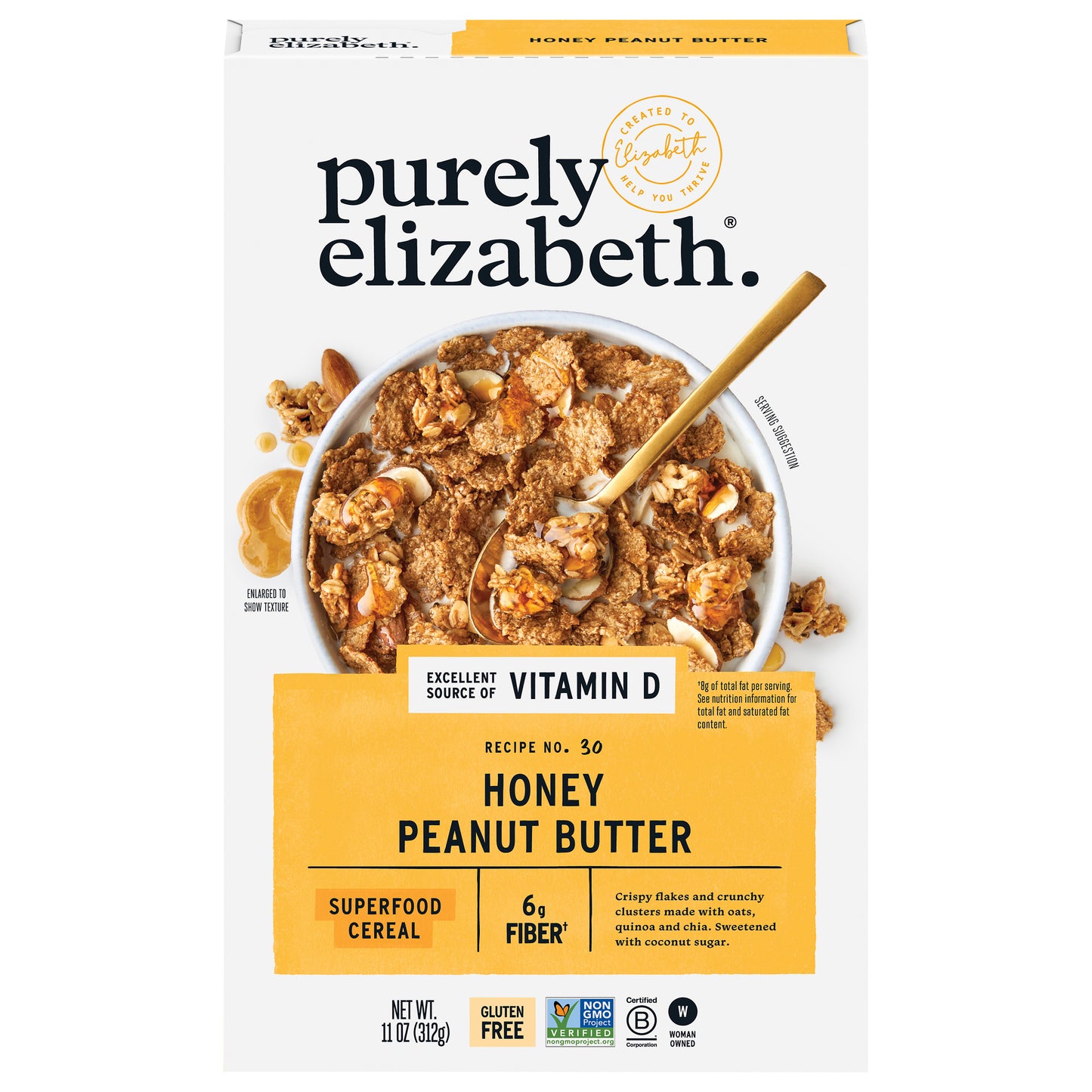 Purely Elizabeth Cereal Honey Peanut Butter 11 oz (Pack Of 6)