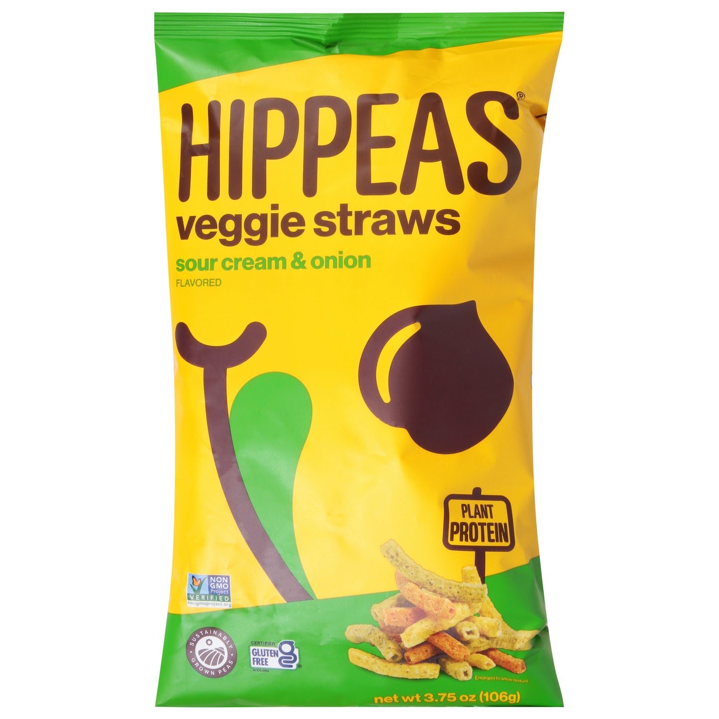 Hippeas Veggie Strawberry Sour Cream and Onion 3.75 Oz (Pack Of 12)