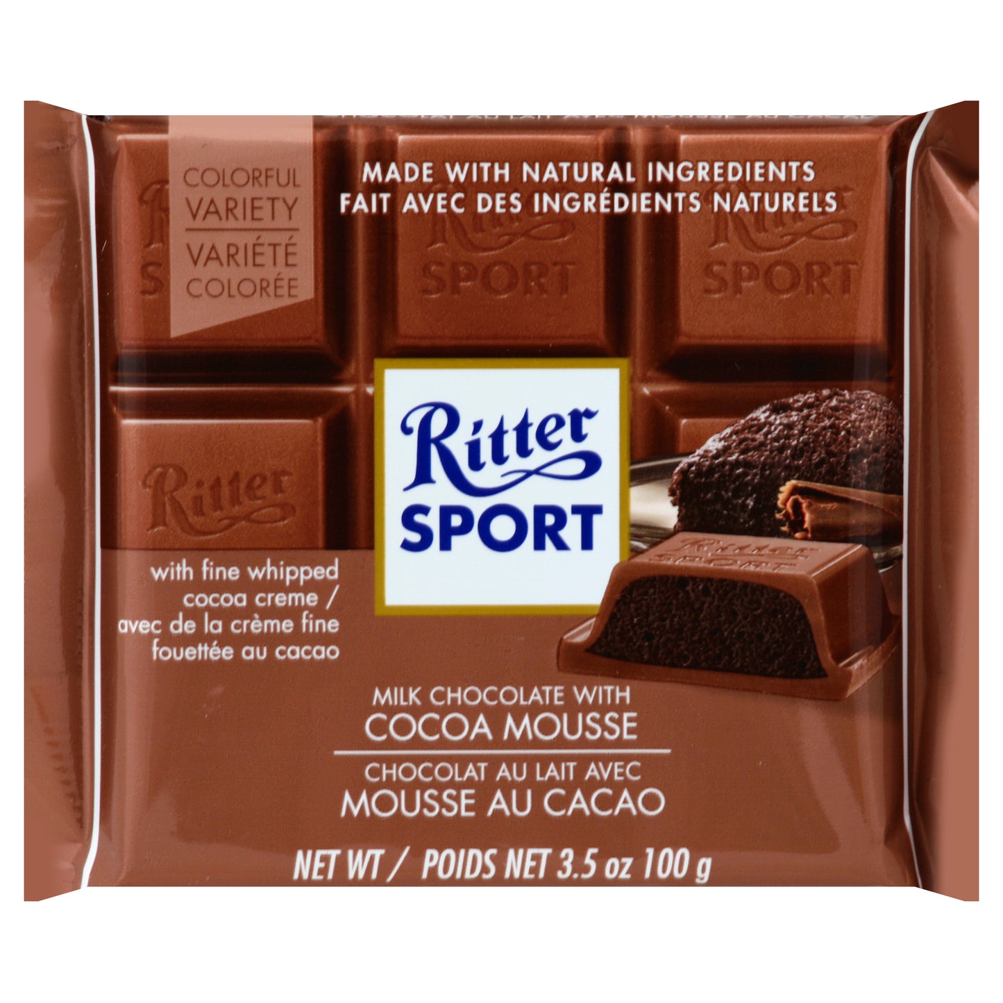 Ritter Sport Bar Cocoa Mousse 3.5 oz (Pack Of 11)
