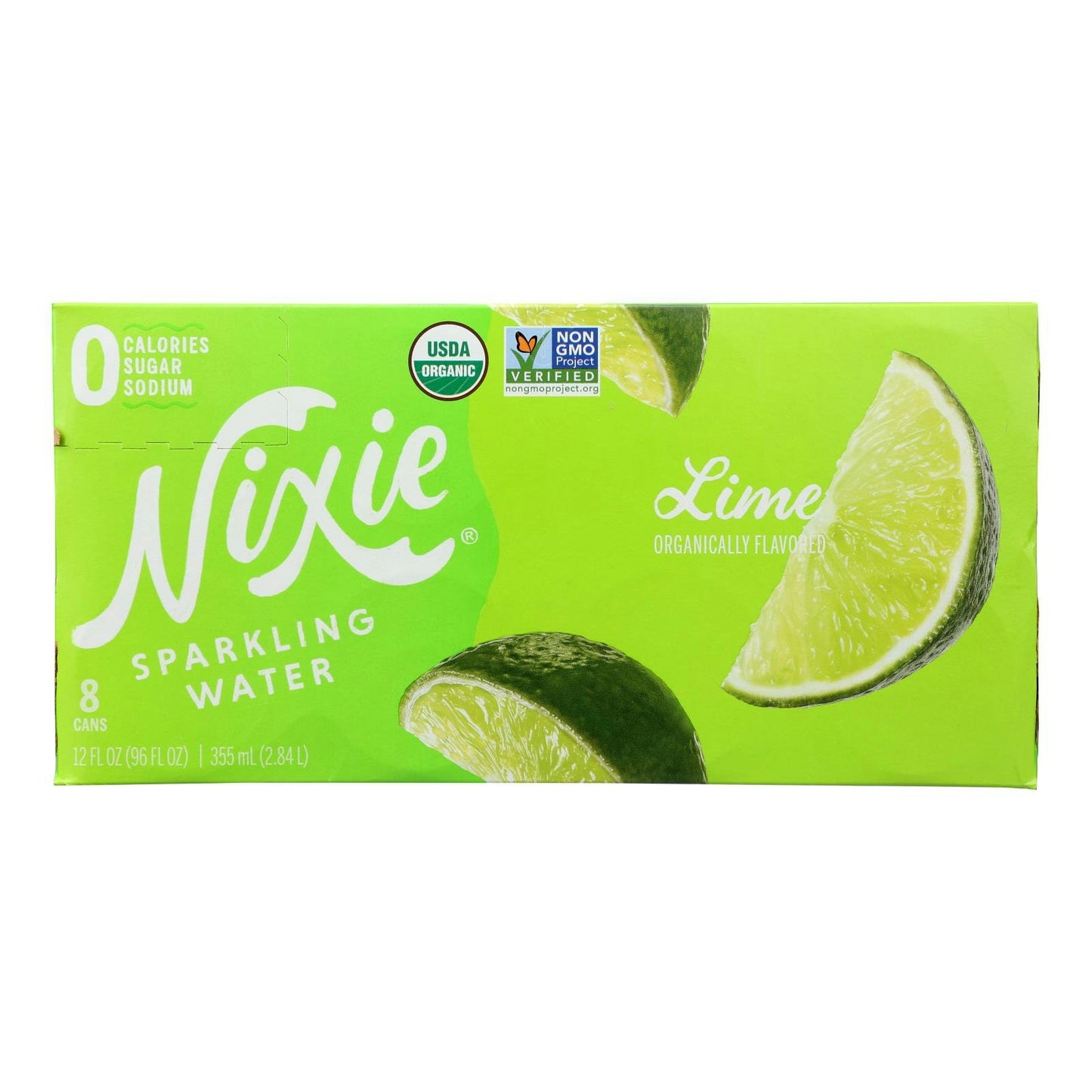 Nixie Sparkling Water Organic Sparkling Water Lime 96 Fo Pack of 3