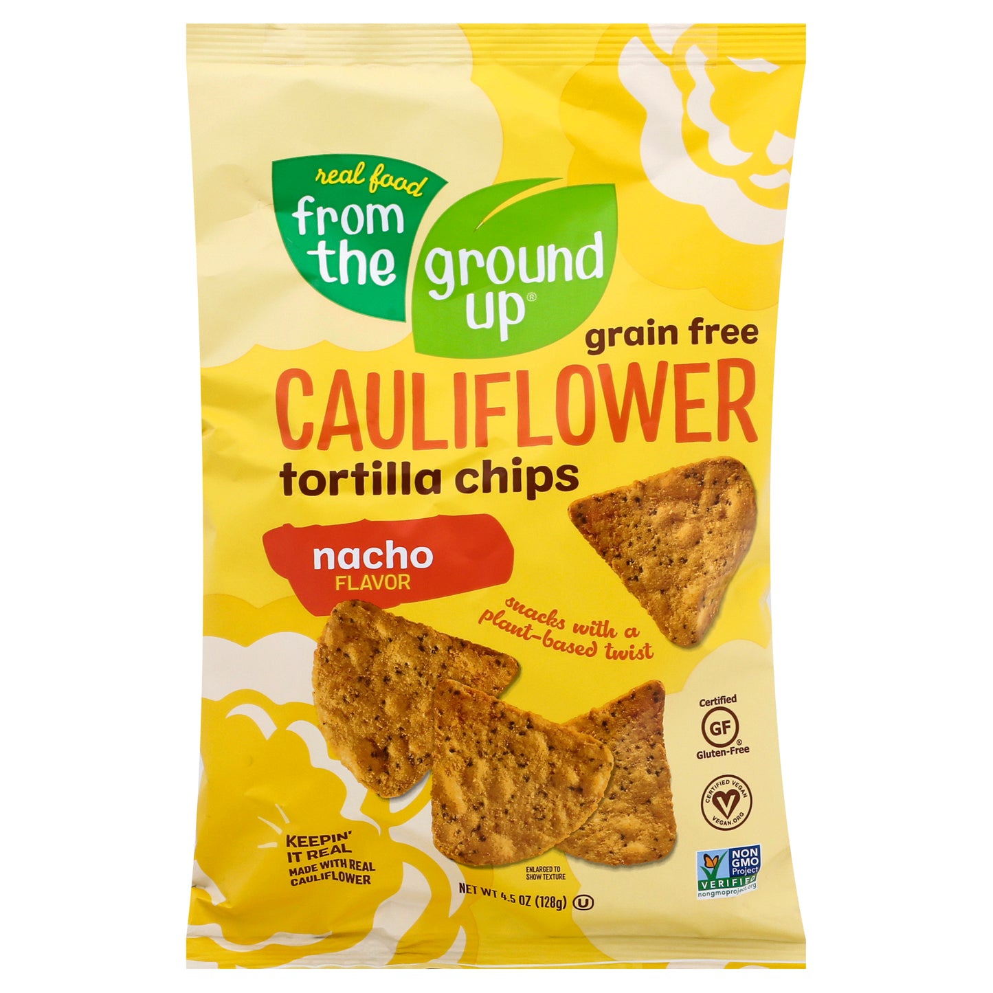 From The Ground Up Chip Tortilla Cauliflower Nacho 4.5 oz (Pack Of 12)