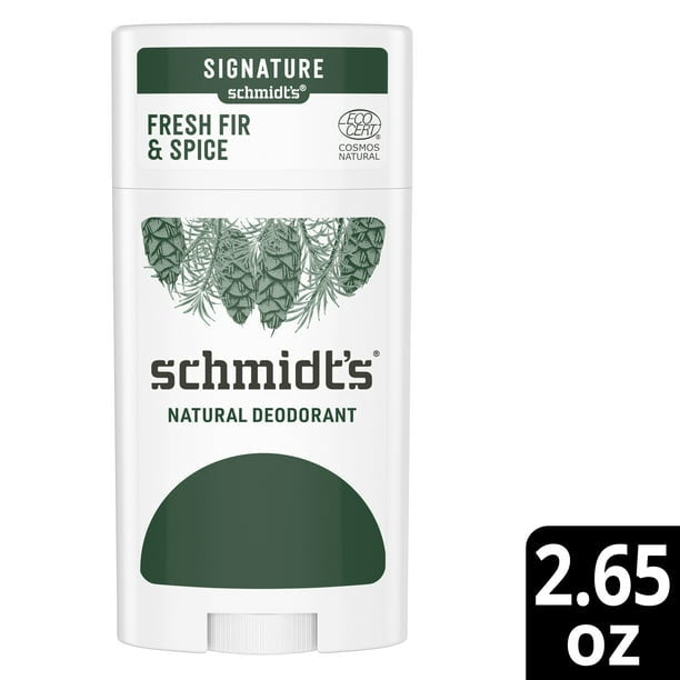 Schmidts Deodorant Spice Fresh Fir 2.65 Oz (Pack of 3)