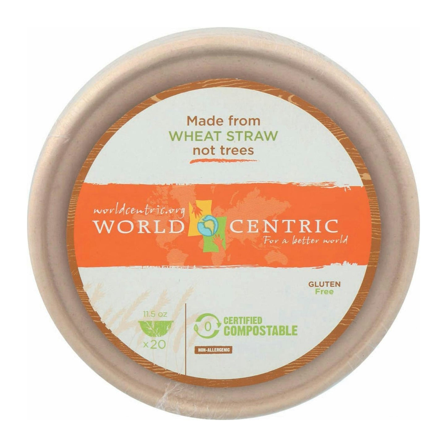 World Centric Wheat Straw Bowl 20 Count (Pack of 12)