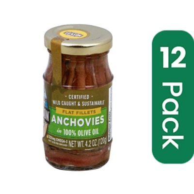 Seasons Anchovy Glass Jar 4.2 Oz (Pack of 12)