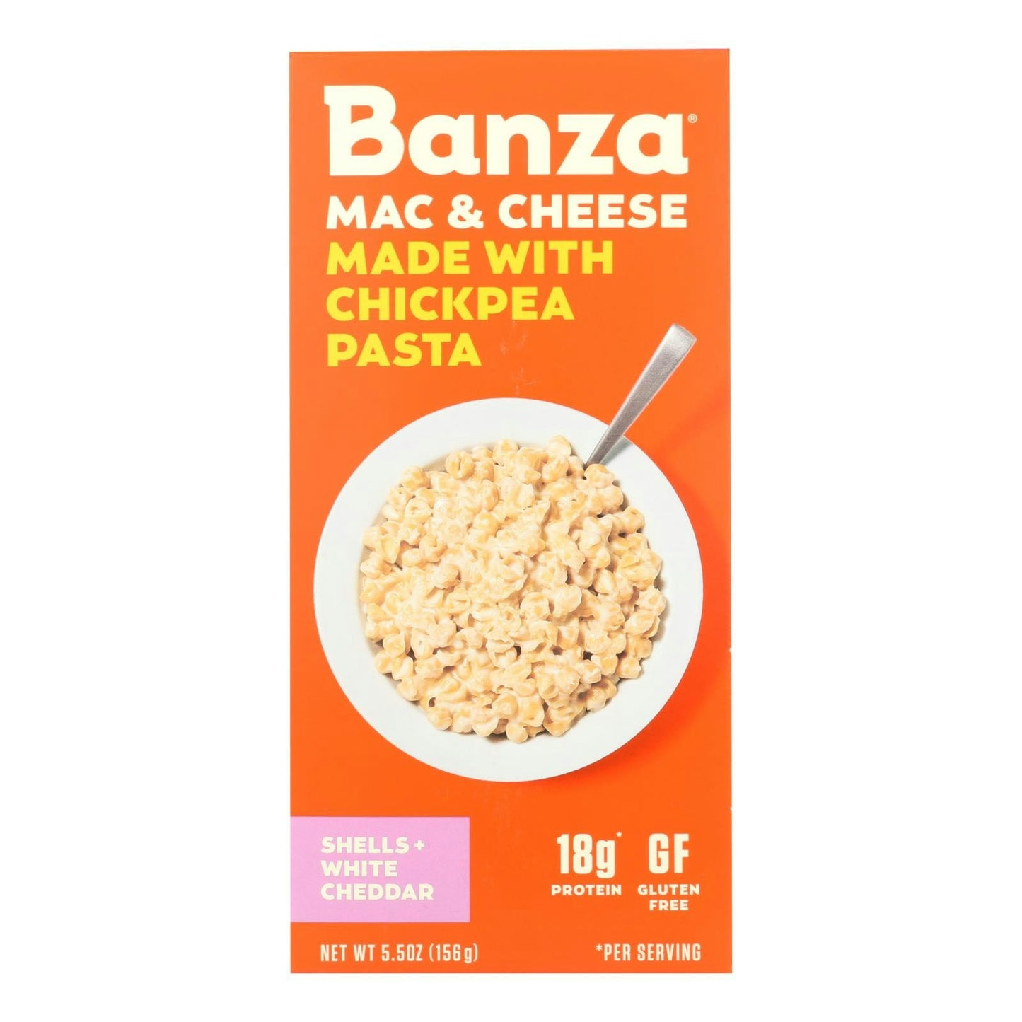 Banza - Chickpea Pasta White Cheddar Shell 5.5 oz (Pack of 6)
