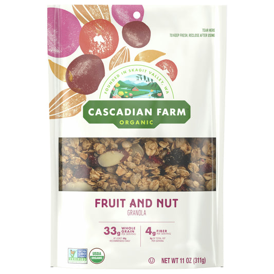 Cascadian Farm Organic Fruit And Nut Granola - 11 OZ (Pack of 4)