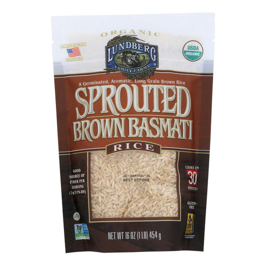 Lundberg Rice Brown Basmati Organic 16 Oz (Pack of 6)