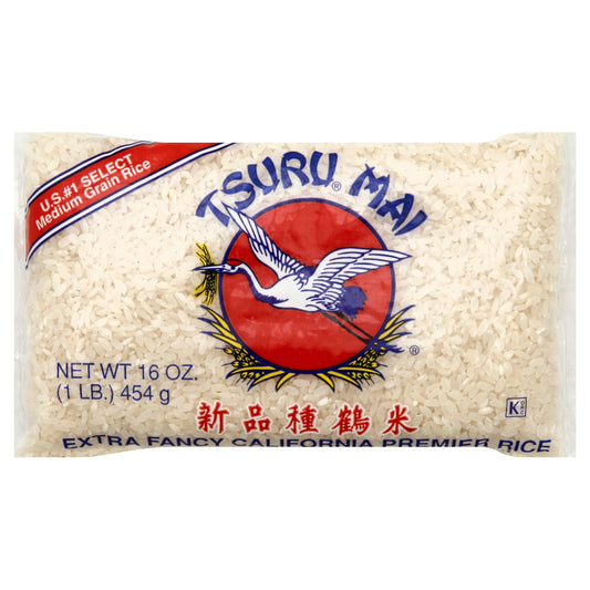 Kokuho Rice Tsurumai White Extra fancy 16 oz (Pack of 12)