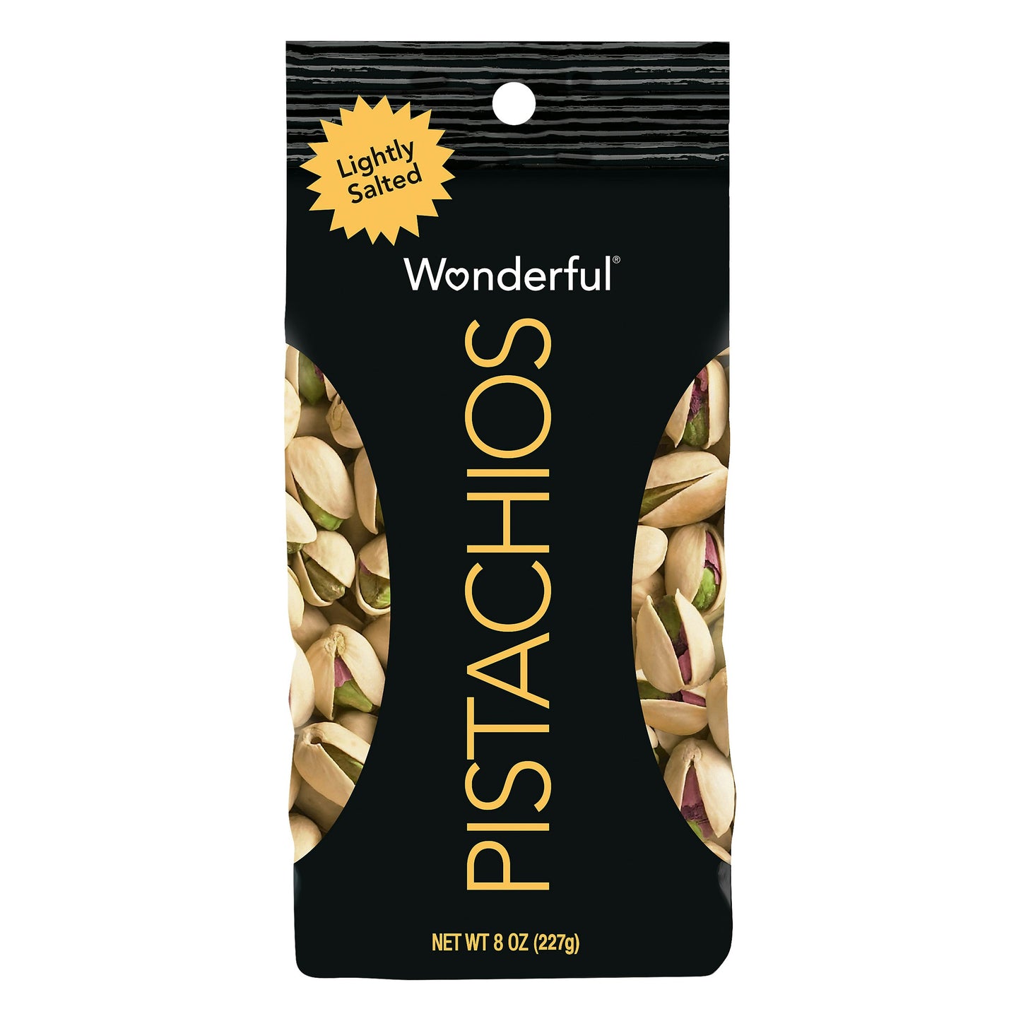 Wonderful Pistachios Pistachios Roasted Light Salt 8 oz (Pack of 25)