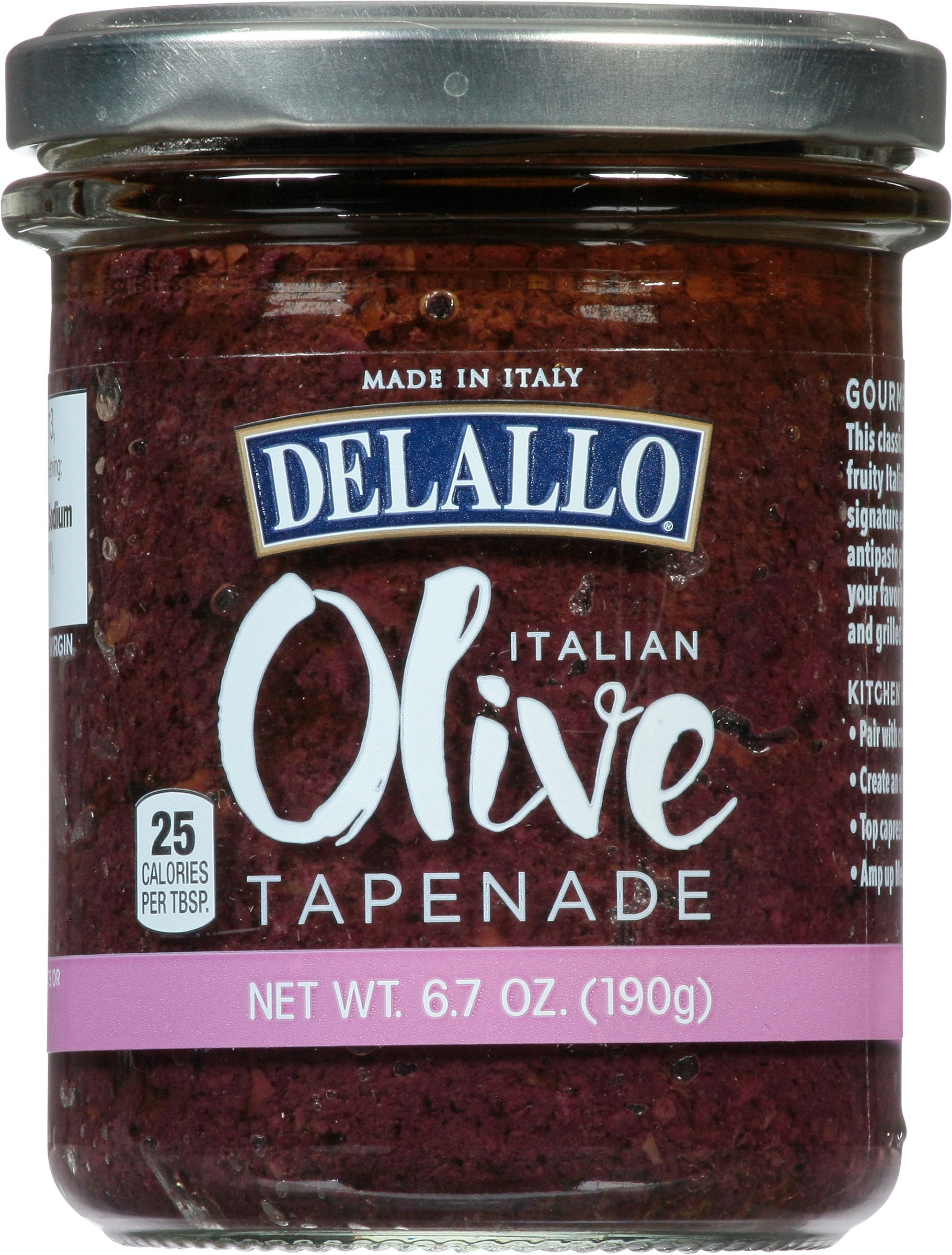 DeLallo Black Olive Tapenade In Oil - 6.7 Oz (Pack of 6)