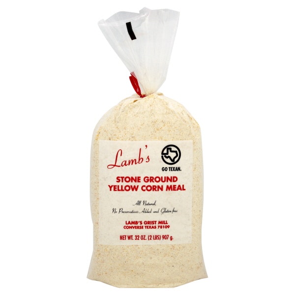 Lambs Gristmill Cornmeal Whole Grain Yellow 32 Oz (Pack of 6)