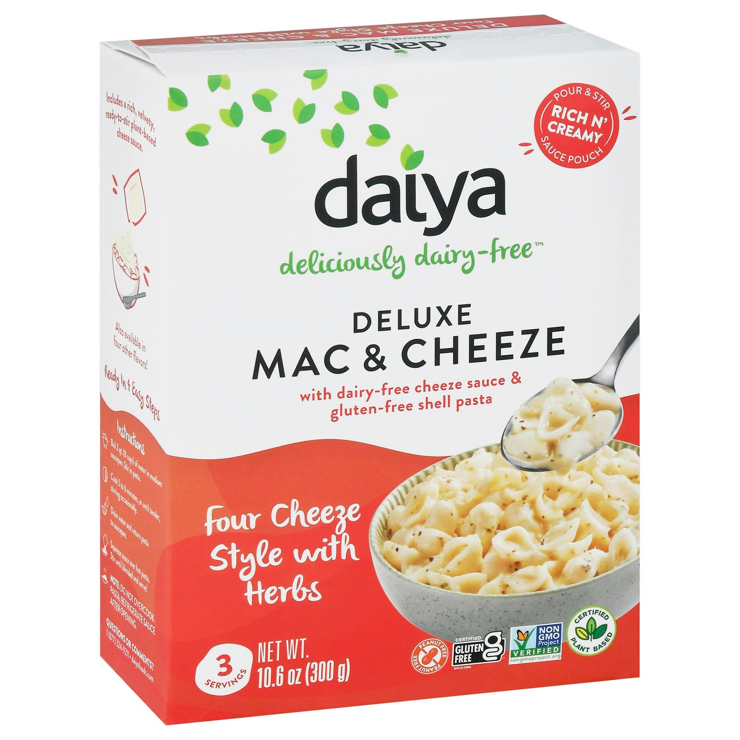 Daiya Mac & Cheese 4 Cheese Herb Deluxe 10.6 oz (Pack of 8)