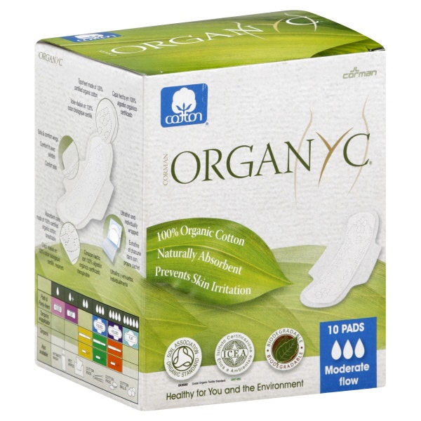 Organic Pad Moderate Flow 10 Pc (Pack Of 12)