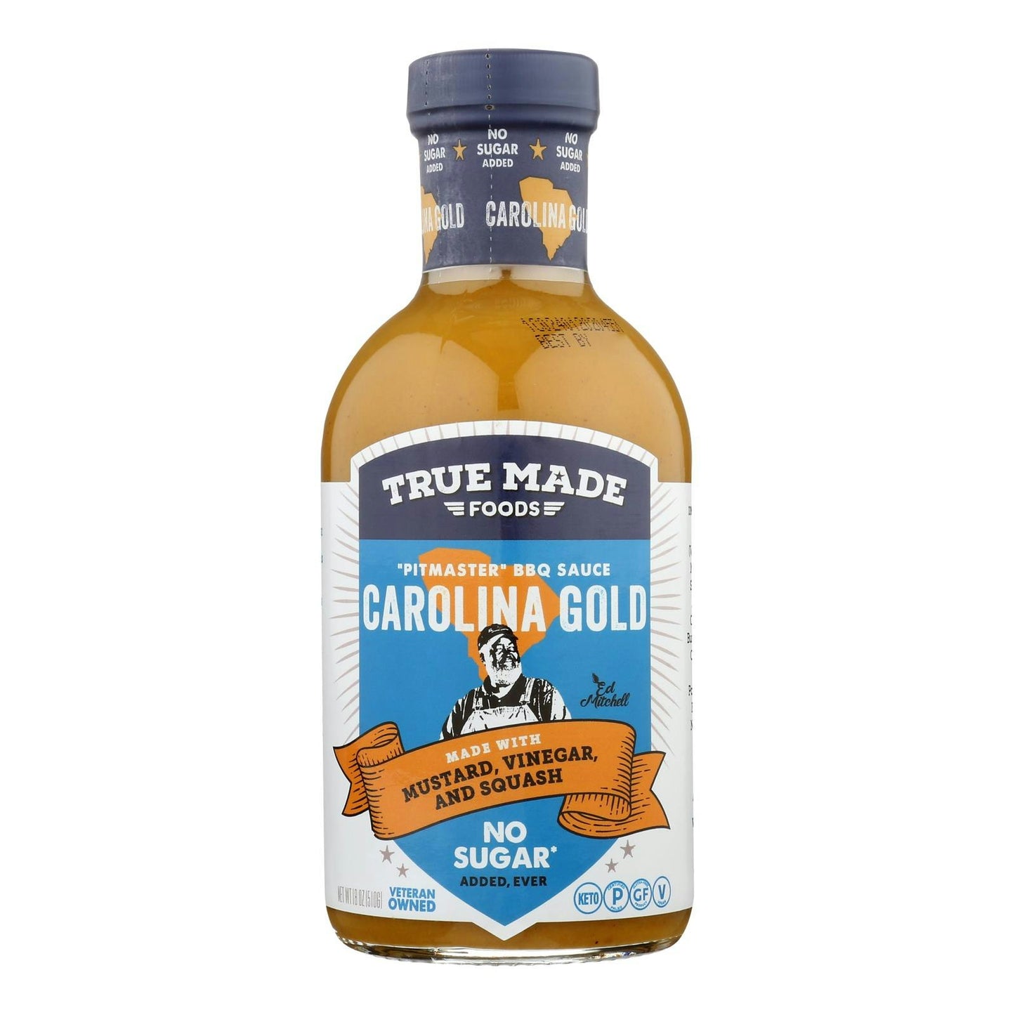 True Made Foods - Sauce Barbeque Carolina Gold 18 oz (Pack of 6)