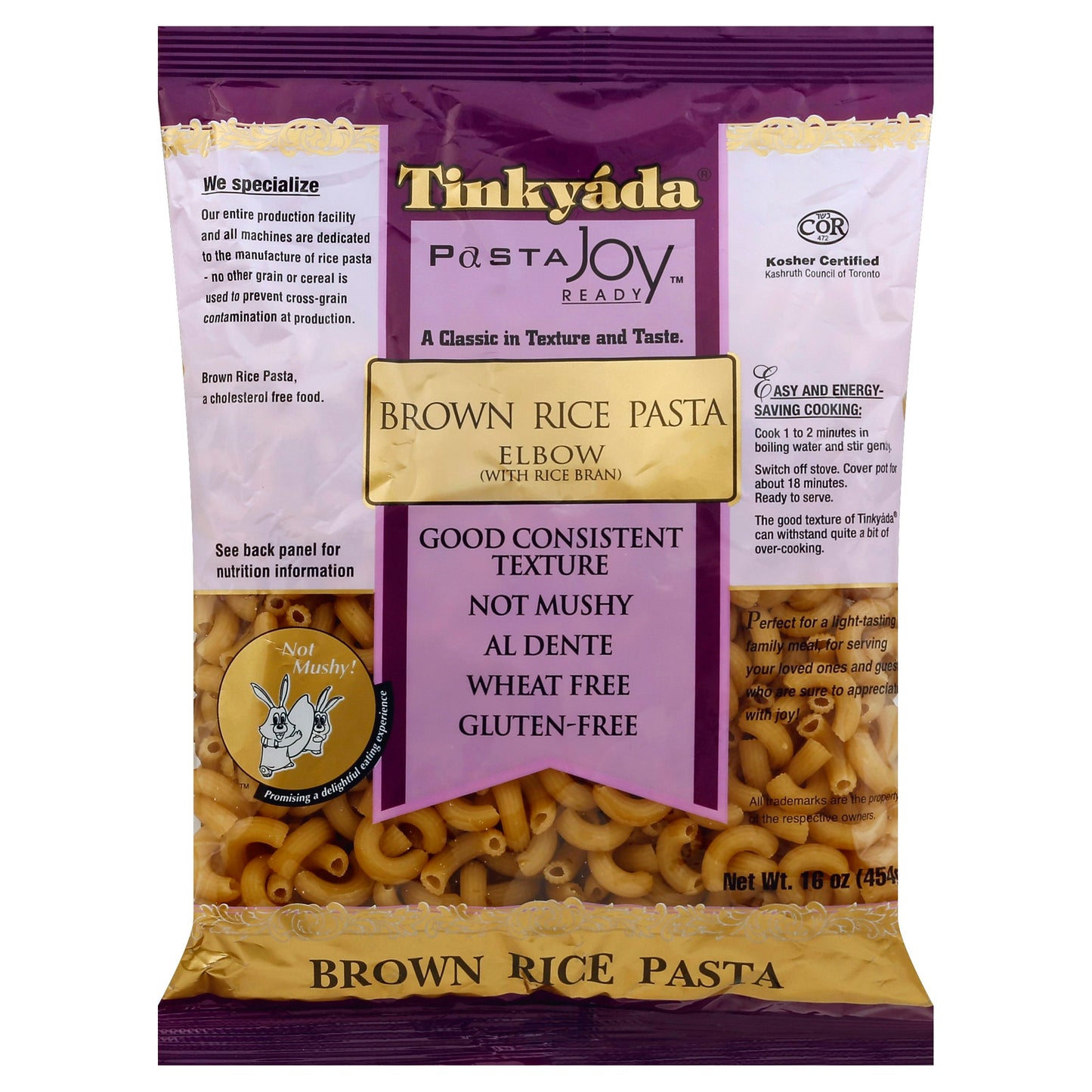 Tinkyada Pasta Brown Rice Elbow 16 oz (Pack of 12)