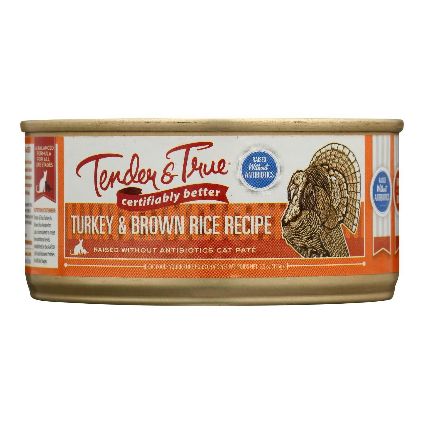 Tender & True Cat Food Turkey And Brown Rice 5.5 oz (Pack of 24)