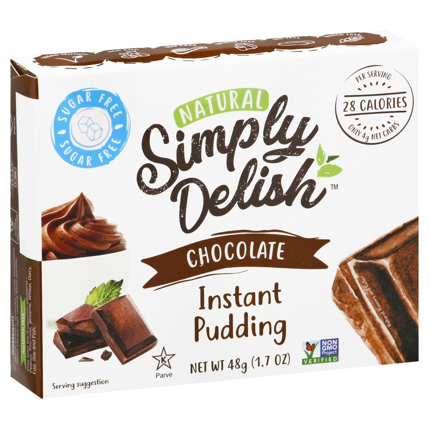 Simply Delish Mix Pudding Pie Chocolate 1.7 Oz Pack of 6