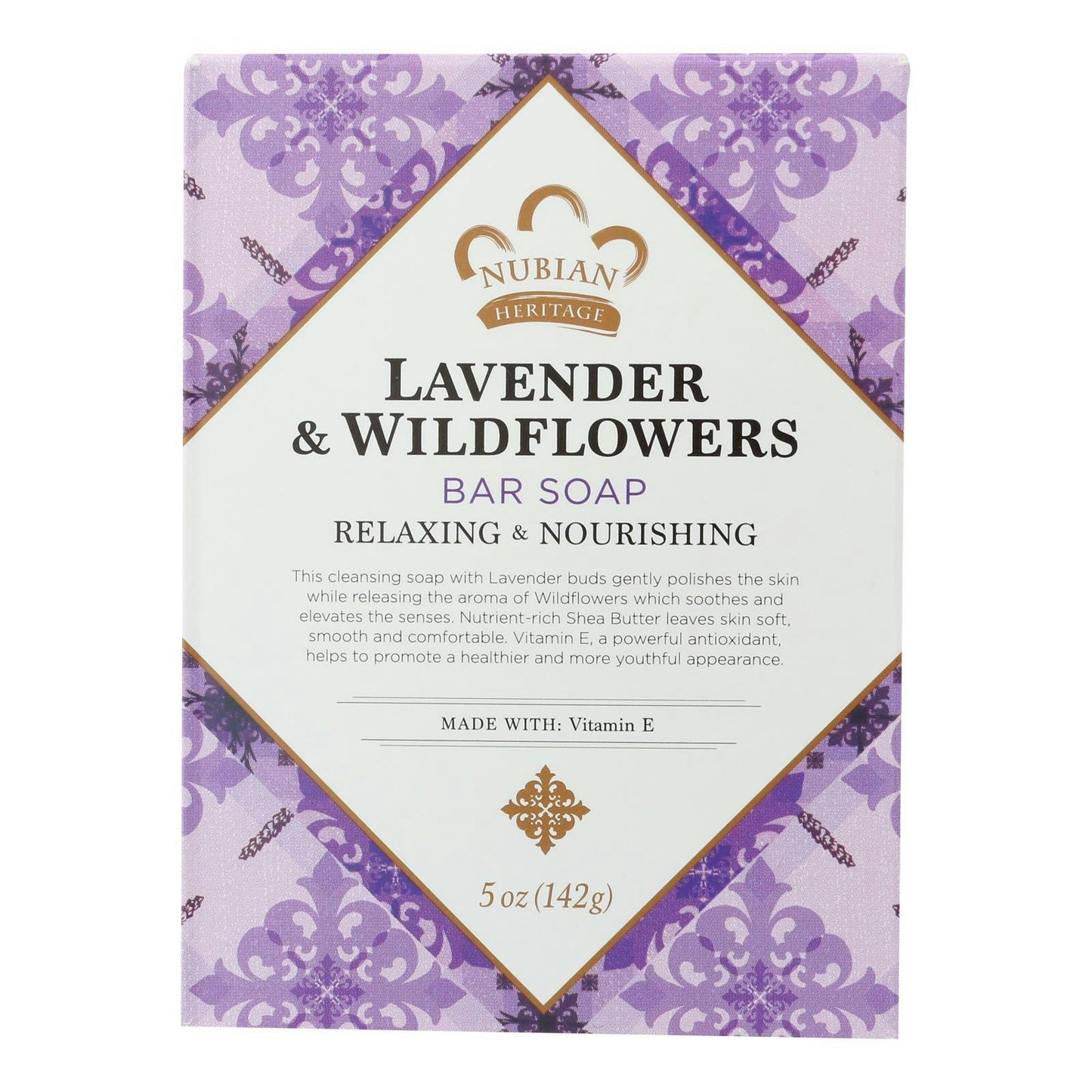 Nubian Heritage Bar Soap Lavender And Wildflowers - 5 oz (Pack of 3)