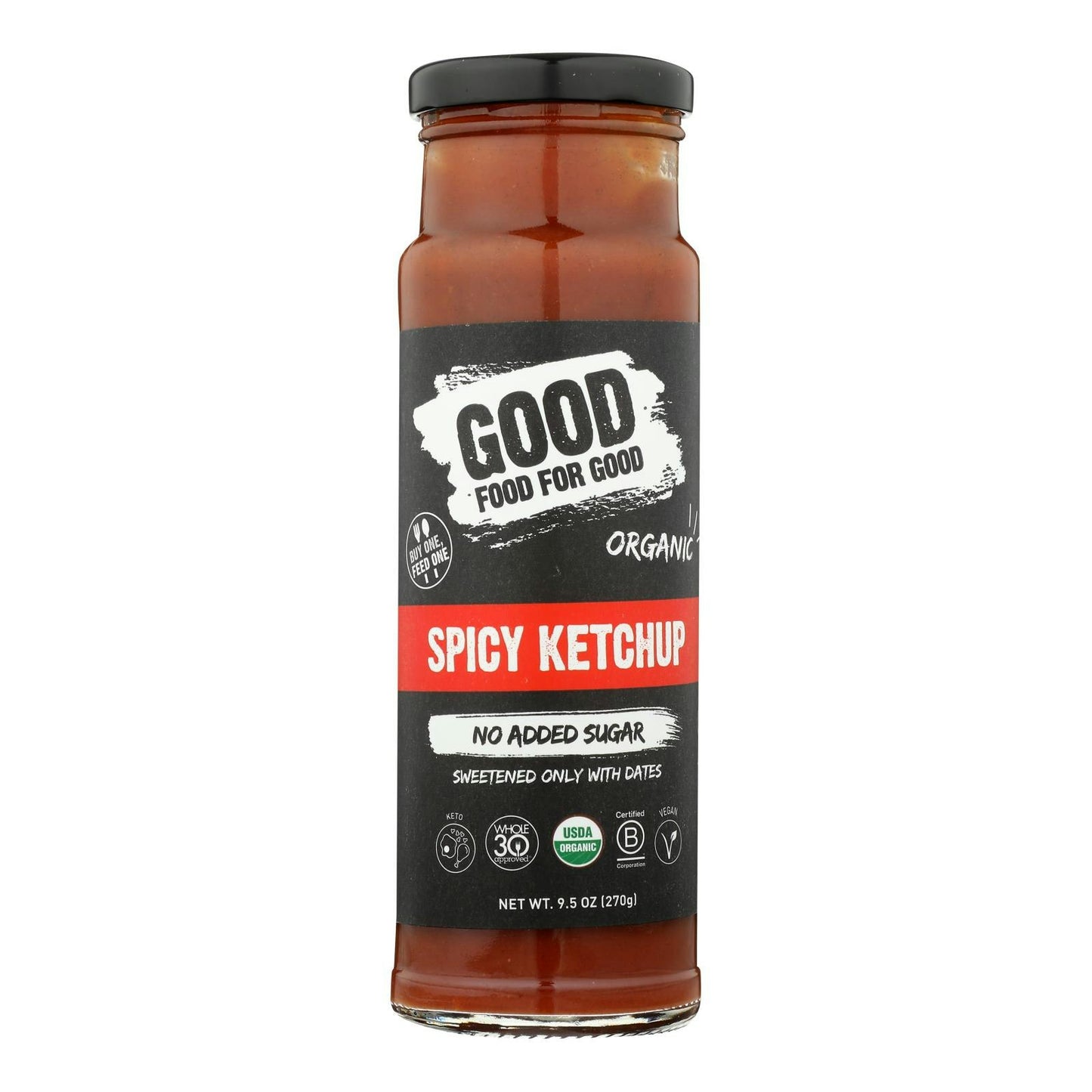 Good Food For Good - Ketchup Spicy Organic 9.5 oz (Pack of 6)
