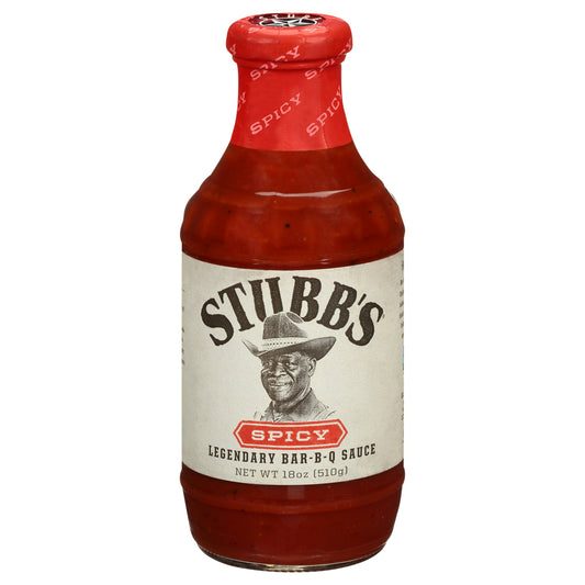 Stubbs Sauce Barbeque Spicy 18 oz (Pack of 6)