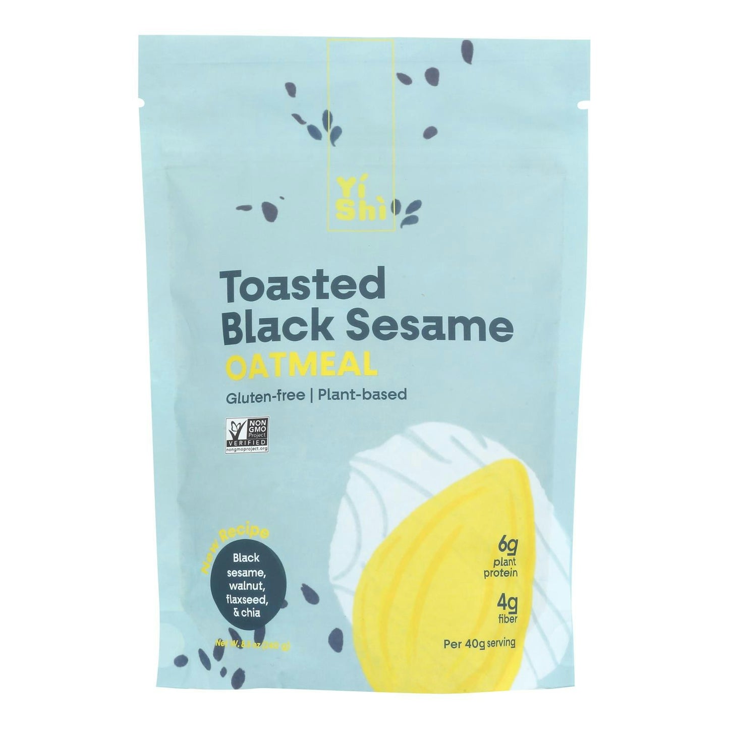 Yishi Oatmeal Toasted Black Sesame 8.5 Oz (Pack Of 5)