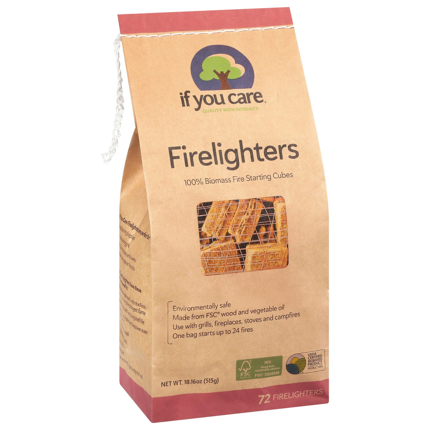 If You Care 100 Percent Biomass Firestarter - 72 per pack (Pack of 12)