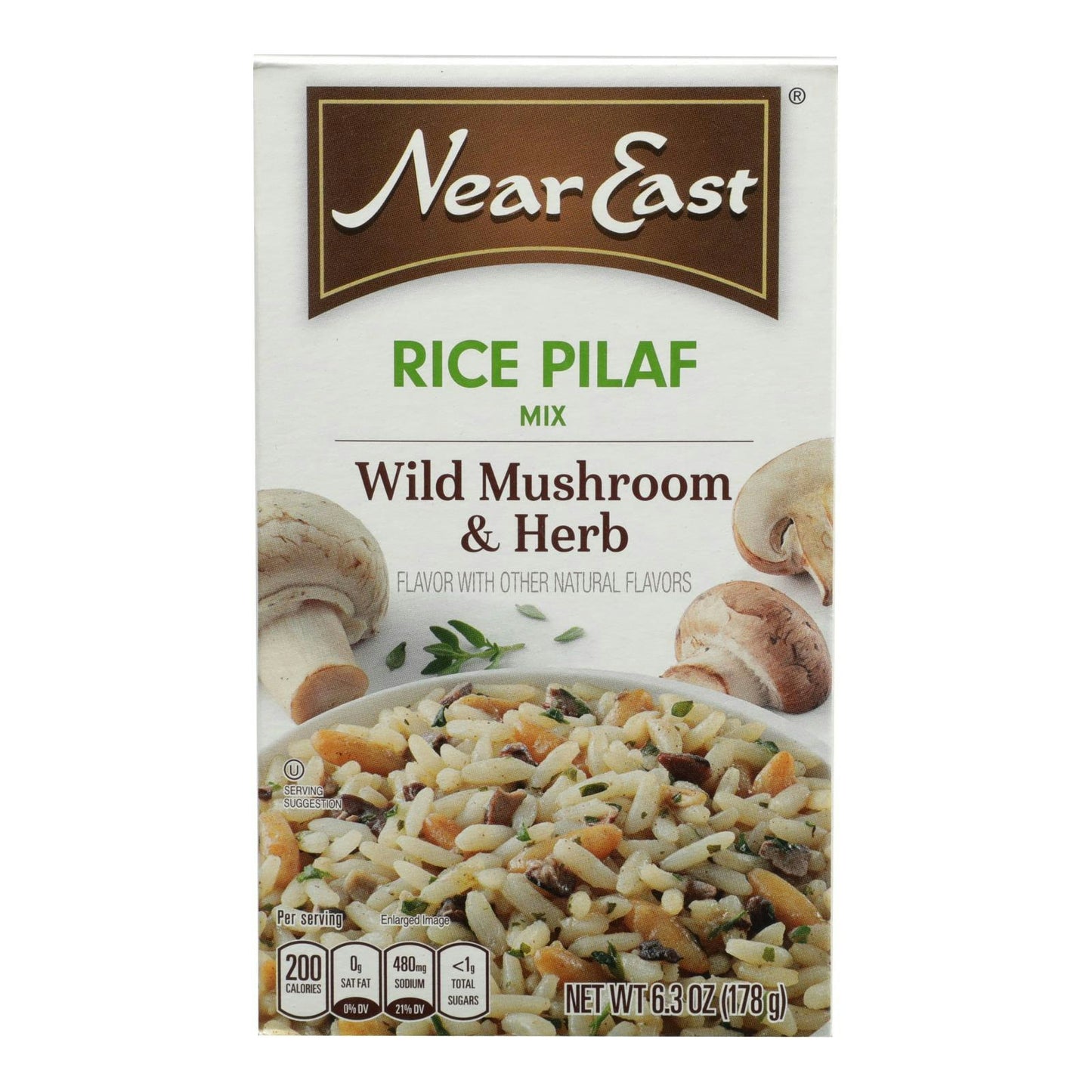 Near East Rice Pilaf Mix - Mushrooms and Herbs 6.3 oz (Pack of 12)