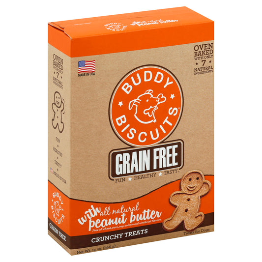 Buddy Biscuits Treat Baked Dog Peanut Butter 14 Oz Pack of 6