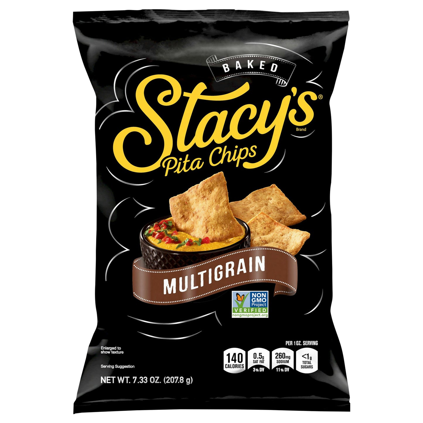 Stacys Pita Chips Large Multigrain 7.33 Oz (Pack of 12)