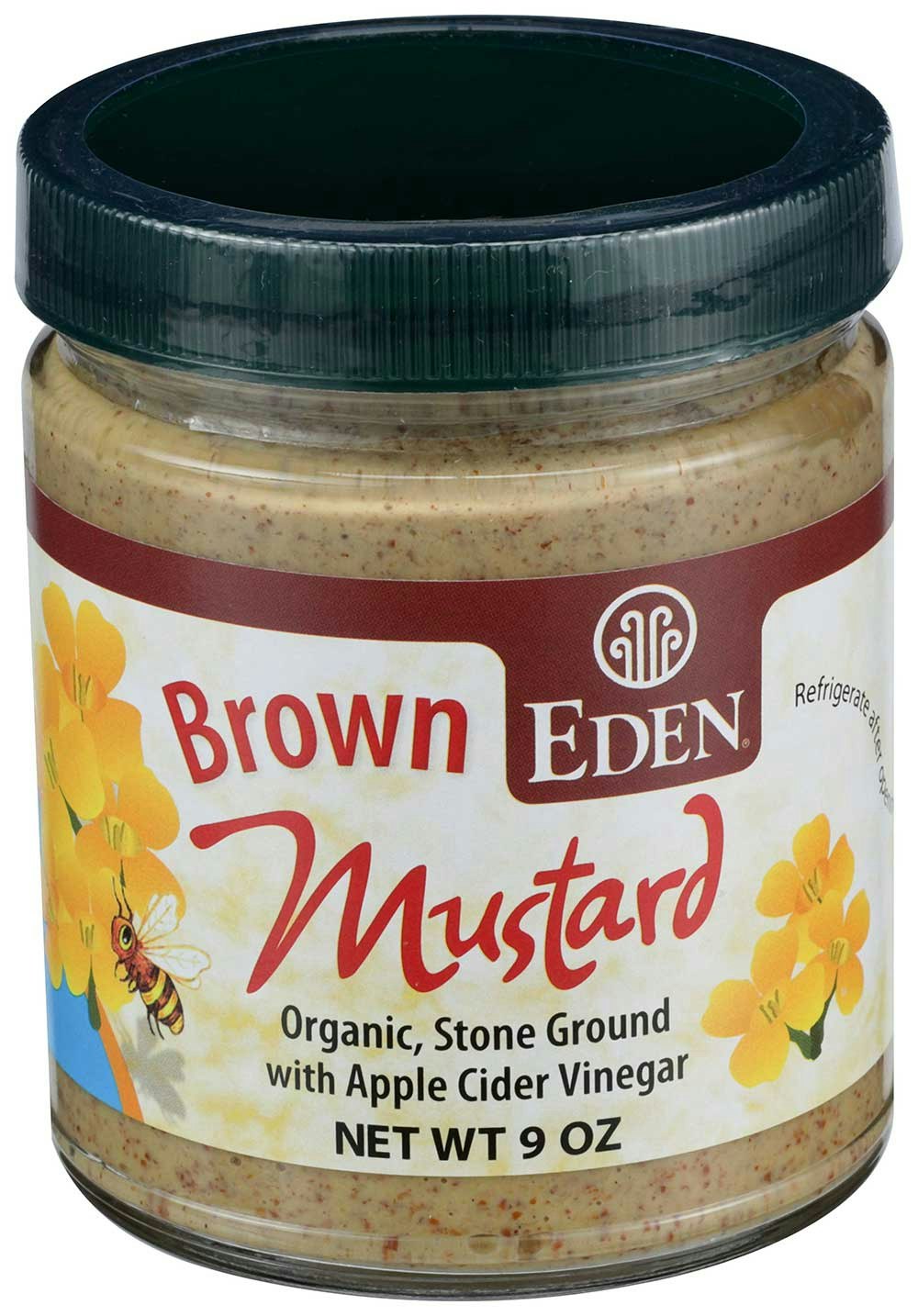 Eden Foods Organic Brown Mustard - Glass - 9 Ounce (Pack of 12)