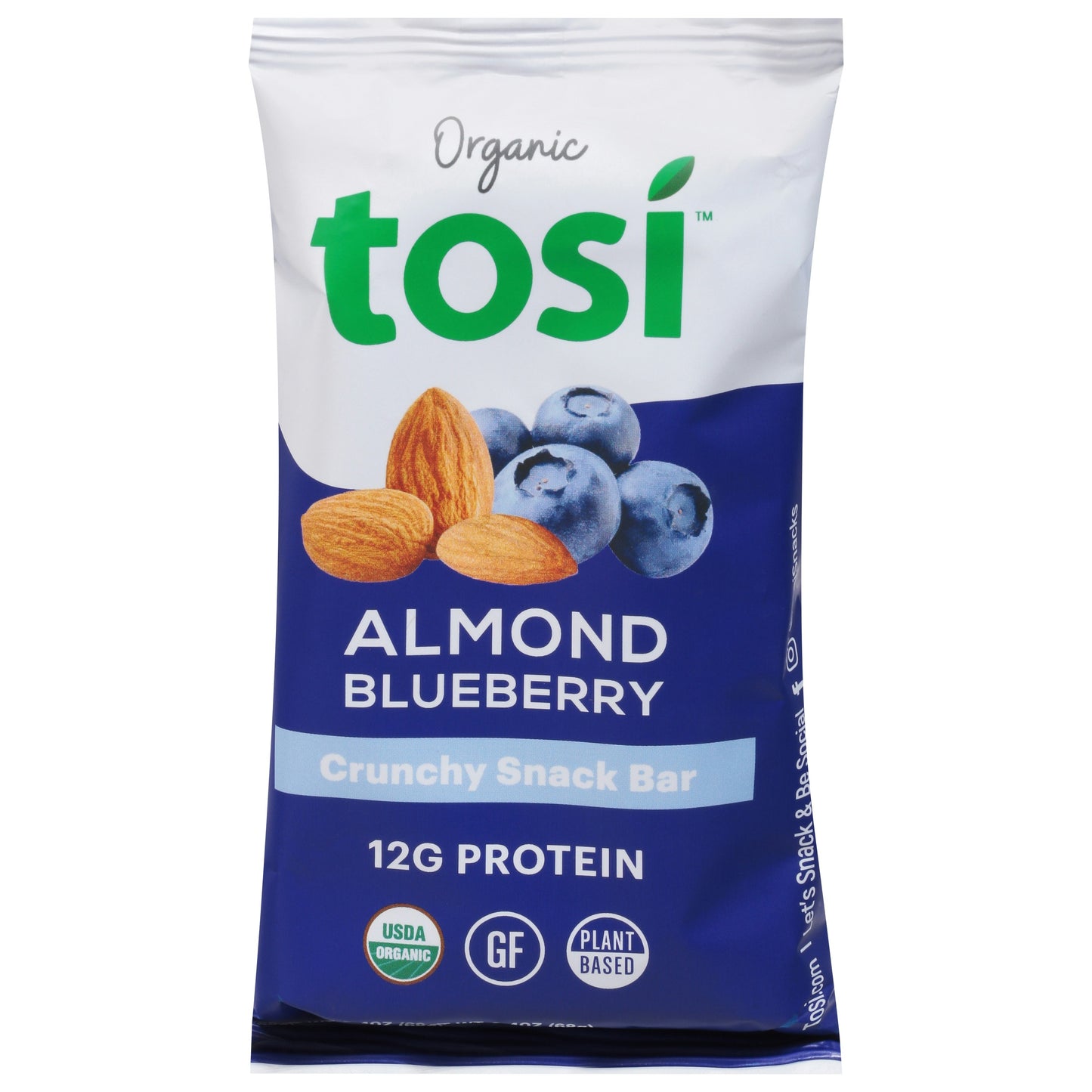Tosihealth Bites Super Almond Blueberry 2.4 oz (Pack of 12)