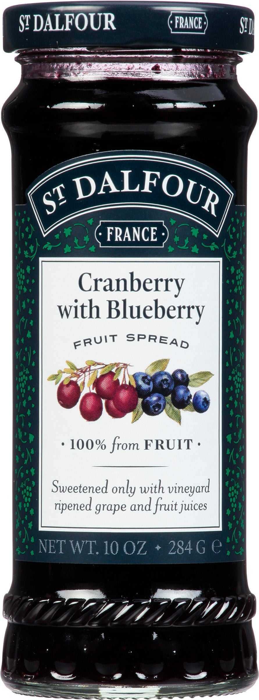 St Dalfour Conserve Cranberry Blueberry 10 Oz (Pack Of 6)