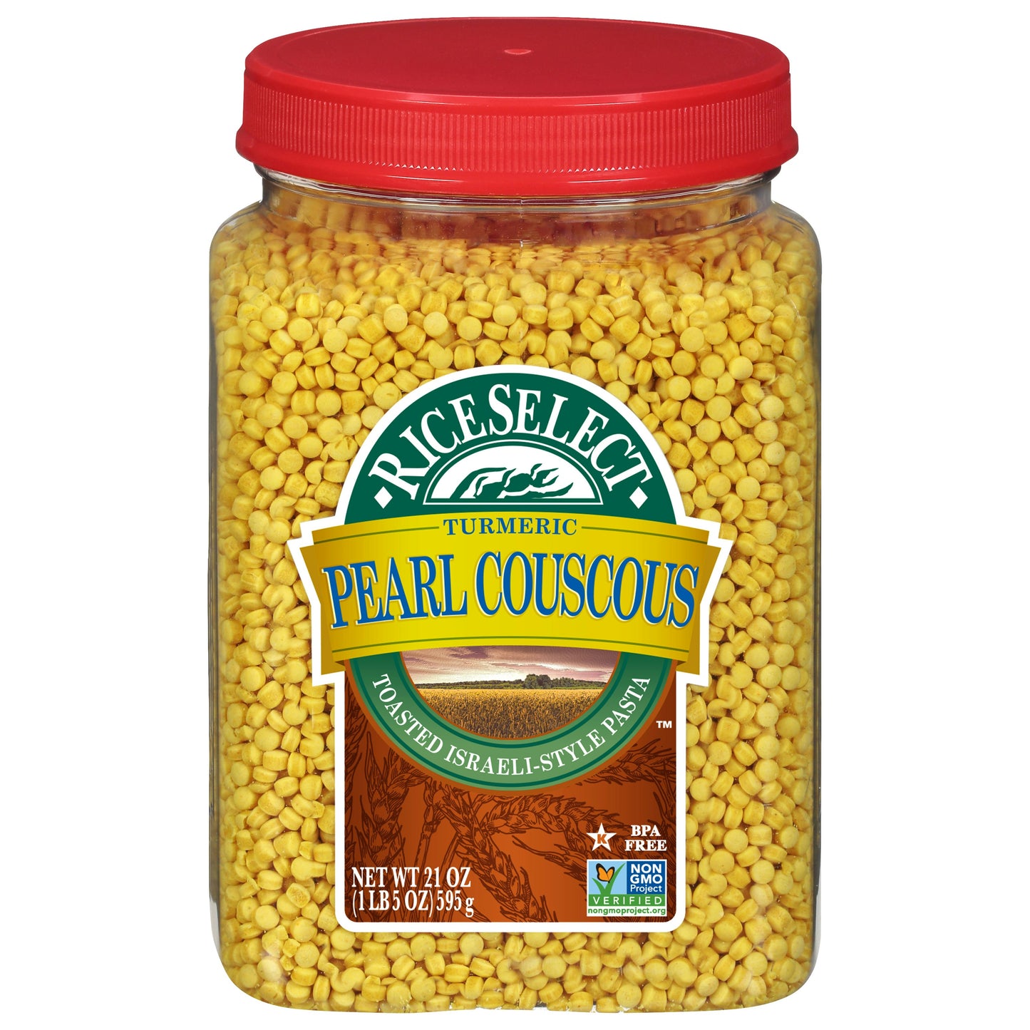 Riceselect Couscous Pearl Turmeric 21 oz (Pack of 4)