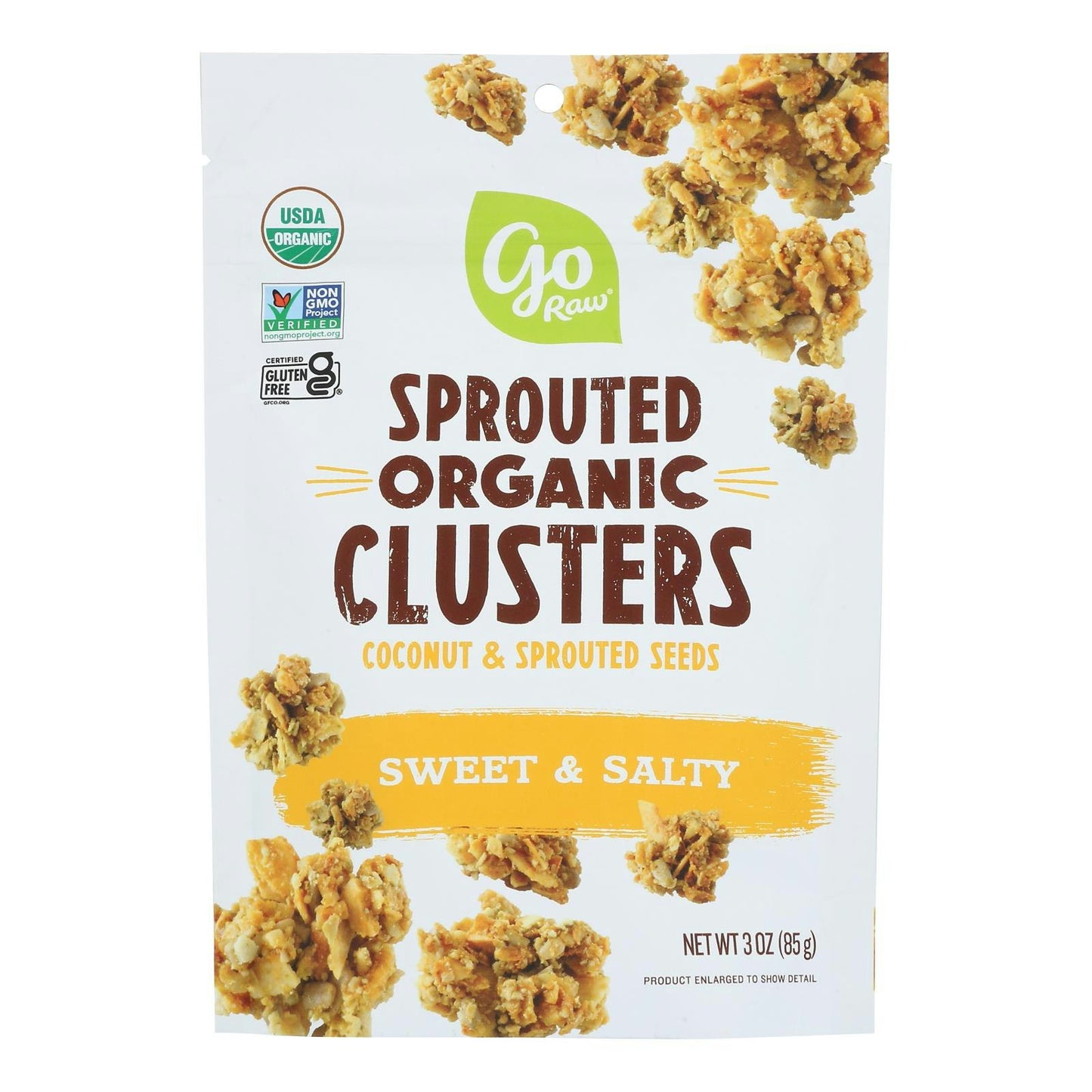 Go Raw - Clusters Coconut Sweet Salt Organic Gluten Free - 3 oz (Pack of 6)