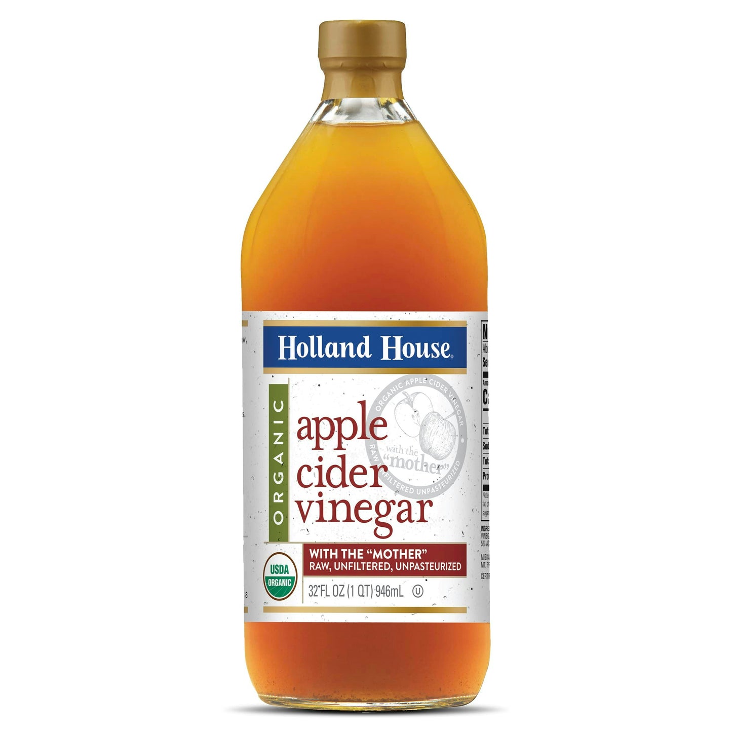 Holland House - Vinegar Apple Cider 32 oz (Pack of 6)