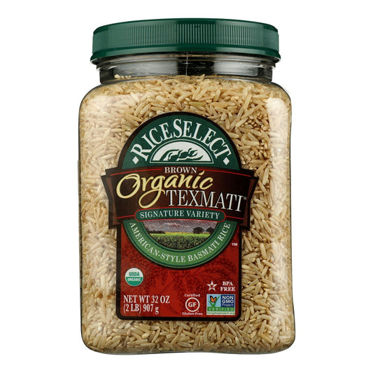 Rice Select Texmati Rice - Organic Brown 32 oz (Pack of 4)