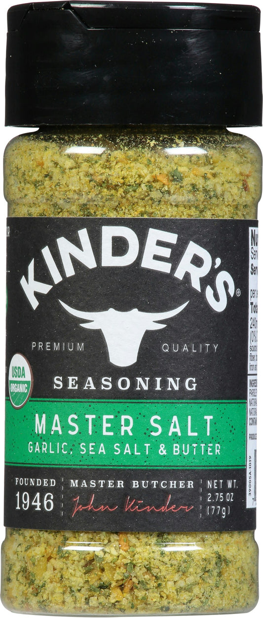 Kinders Seasoning Organic Master Salt 2.75 Oz Pack of 8