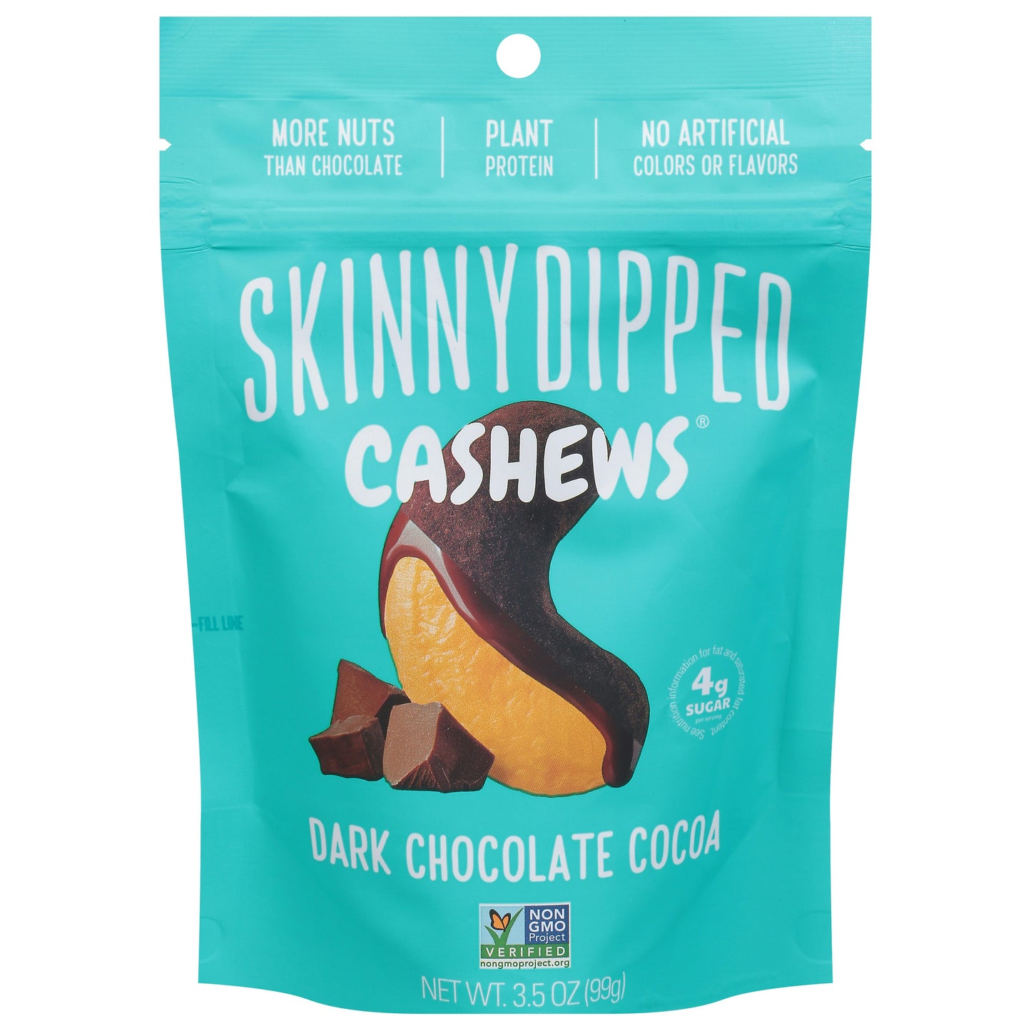 Skinnydipped Cashew Cocoa Dipped Pouch 3.5 oz (Pack of 10)