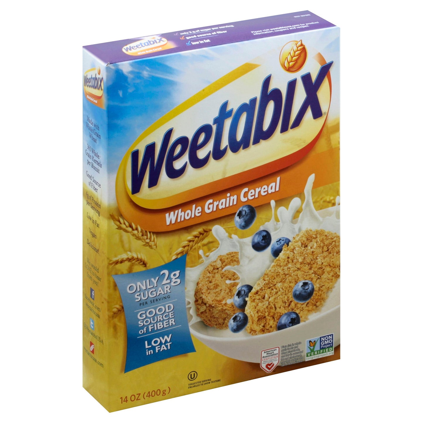Weetabix Cereal Whole Wheat Natural 14 oz (Pack of 12)