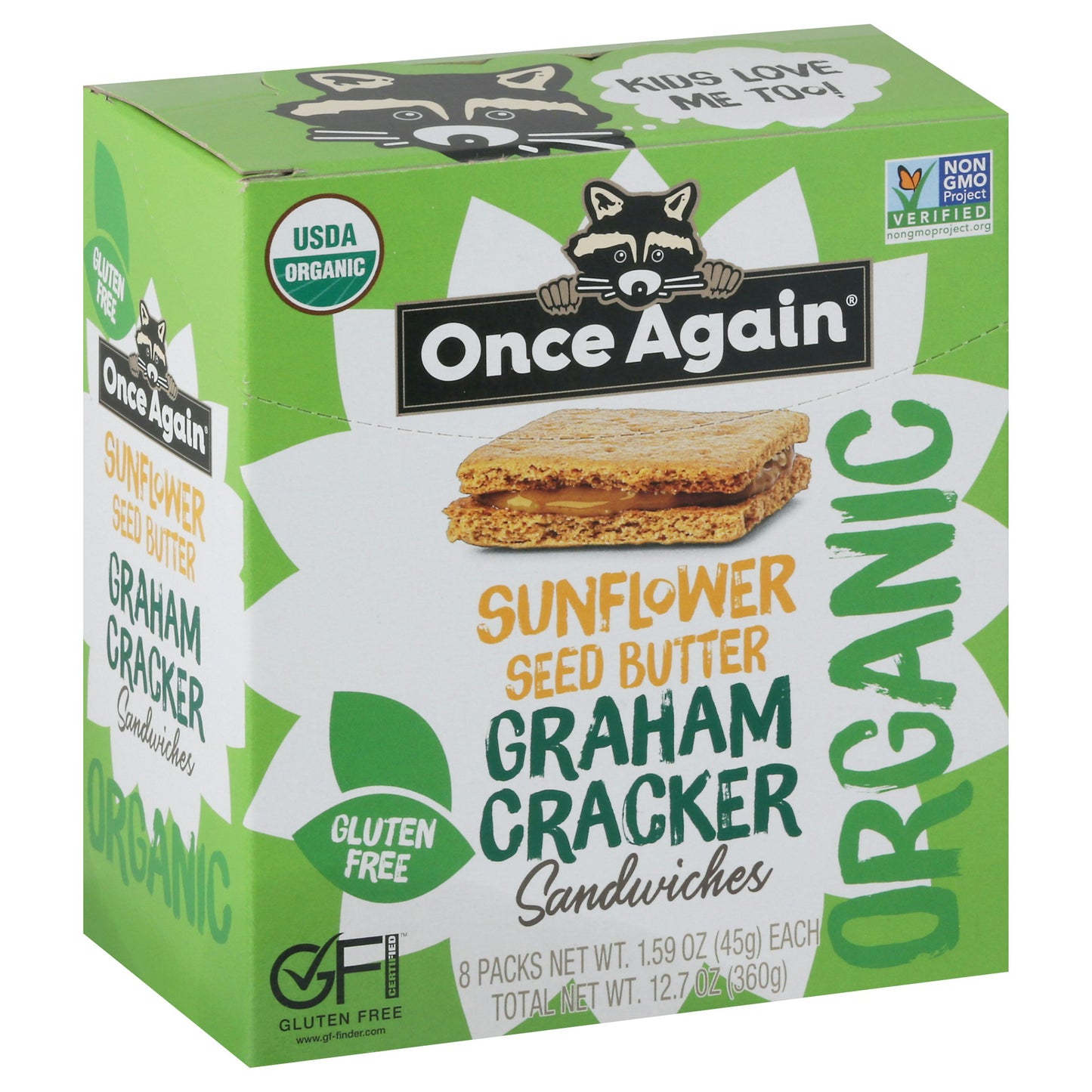 Once Again Cracker Graham Sandwiches Sunflower 12.72 Oz (Pack of 6)