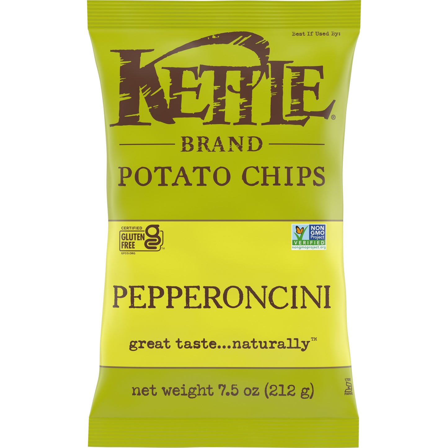 Kettle Foods Chip Potato Pepperoncini 7.5 oz (Pack of 12)