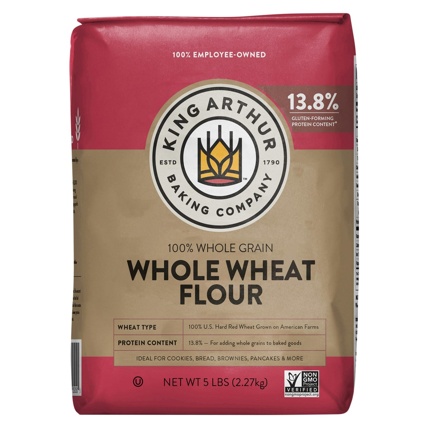 King Arthur Flour Whole White Trdtnl 5 Lb (Pack of 8)