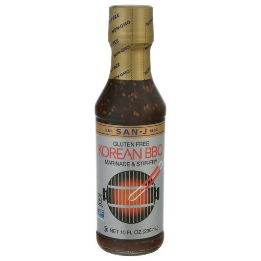 San J Sauce Korean Barbeque Stir Fry 10 oz (Pack of 6)