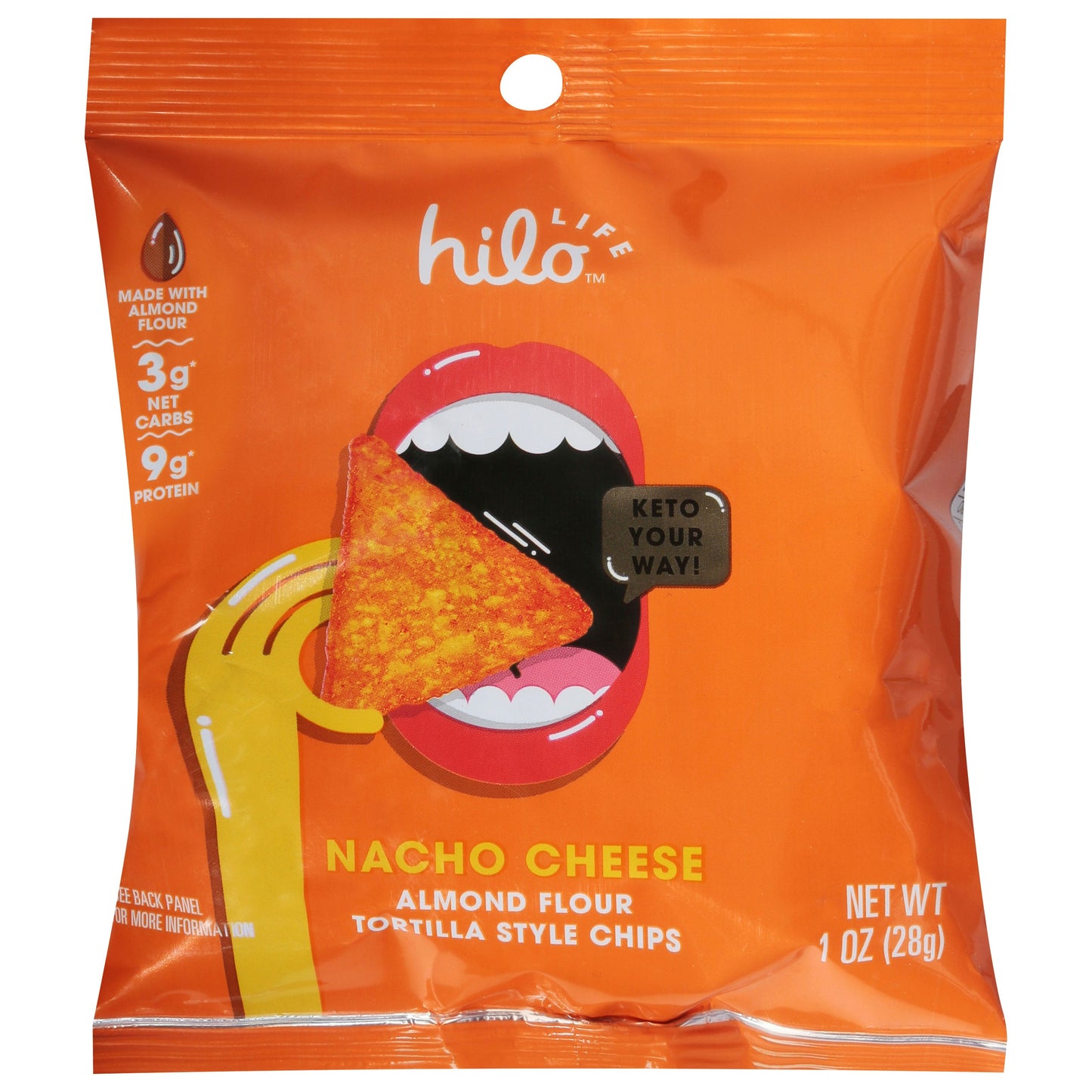Hilo Life Snacks Chip Tortilla Nacho Cheese 1 Oz Pack of 12