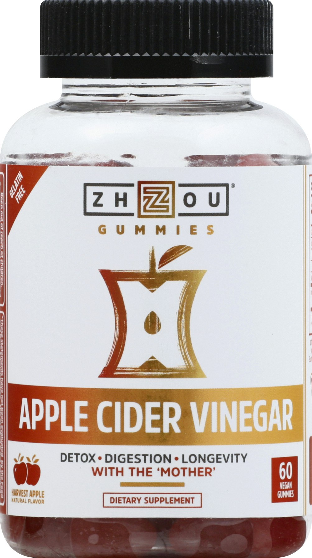 Zhou Apple Cider Vinegar (60 Vegan Gummies) 60 Pc Pack of 1